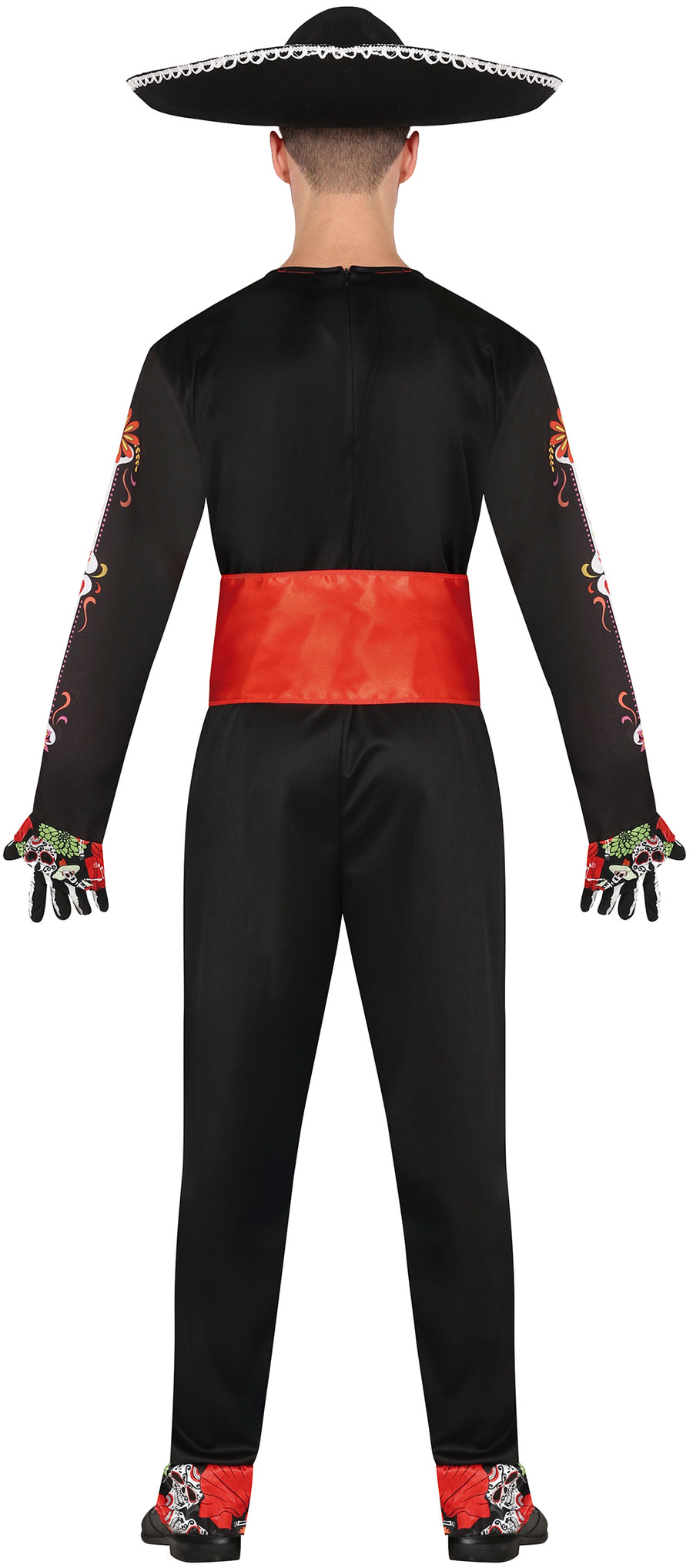 GP88858 – Mexiko Halloween Mariachi Skelett – Größe: 46 - 48 (S), 48 - 50 (M), 52 - 54 (L) – Farbe: Schwarz, Ansicht 2