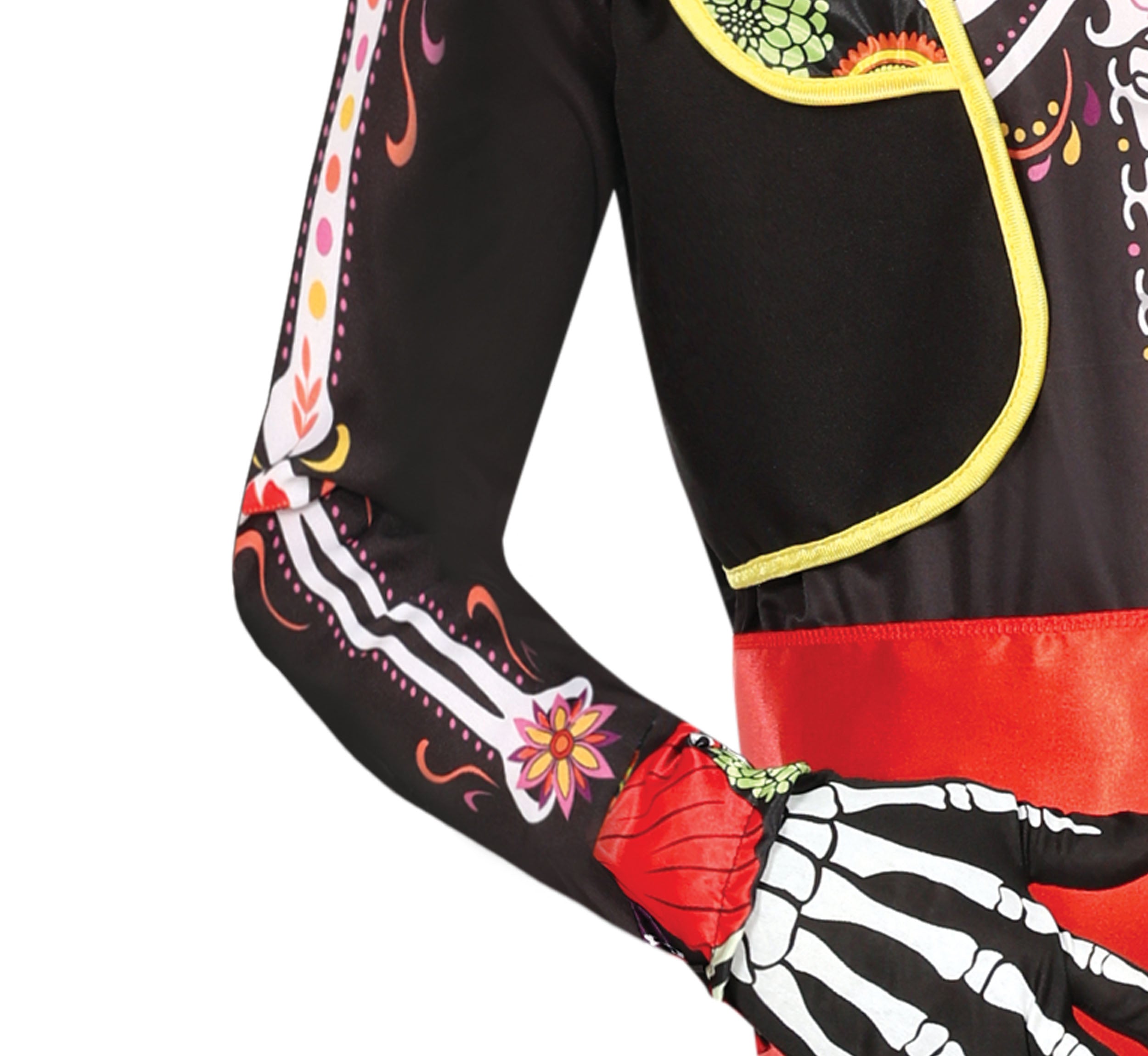 GP88858 – Mexiko Halloween Mariachi Skelett – Größe: 46 - 48 (S), 48 - 50 (M), 52 - 54 (L) – Farbe: Schwarz