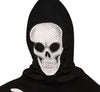 GP88861 – Skelett Halloween Ganzkörperanzug Kapuzenkostüm – Größe: 48 - 50 (M), 52 - 54 (L) – Farbe: Schwarz