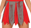 GP88875 – Zombie Cheerleader Rot Grau Kostüm – Größe: 36 - 38 (S), 38 - 40 (M), 42 - 44 (L) – Farbe: Grau