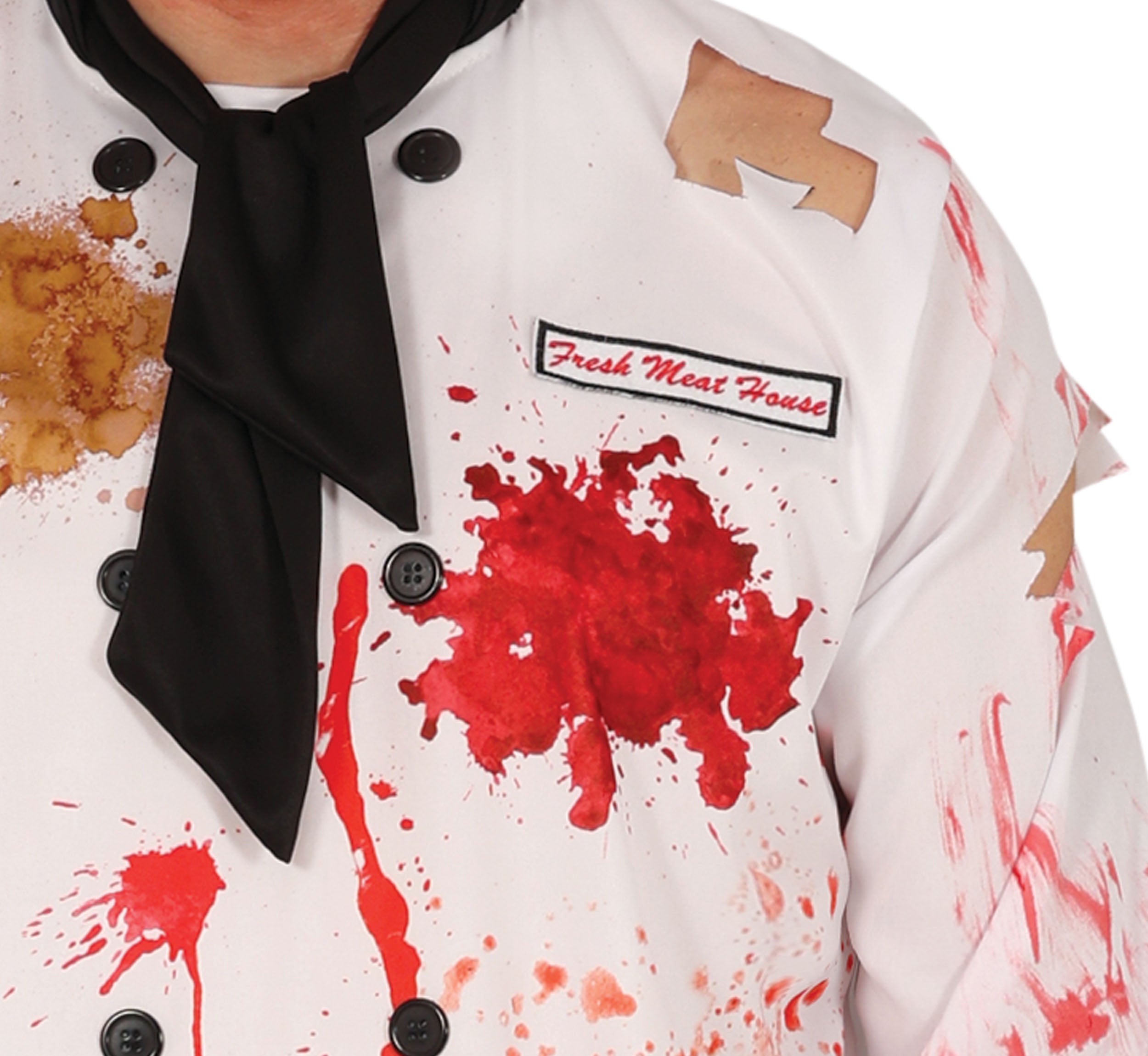 GP88878 – Halloween Koch Blutig Gruseliges Kostüm – Größe: 48 - 50 (M), 52 - 54 (L) – Farbe: Weiß