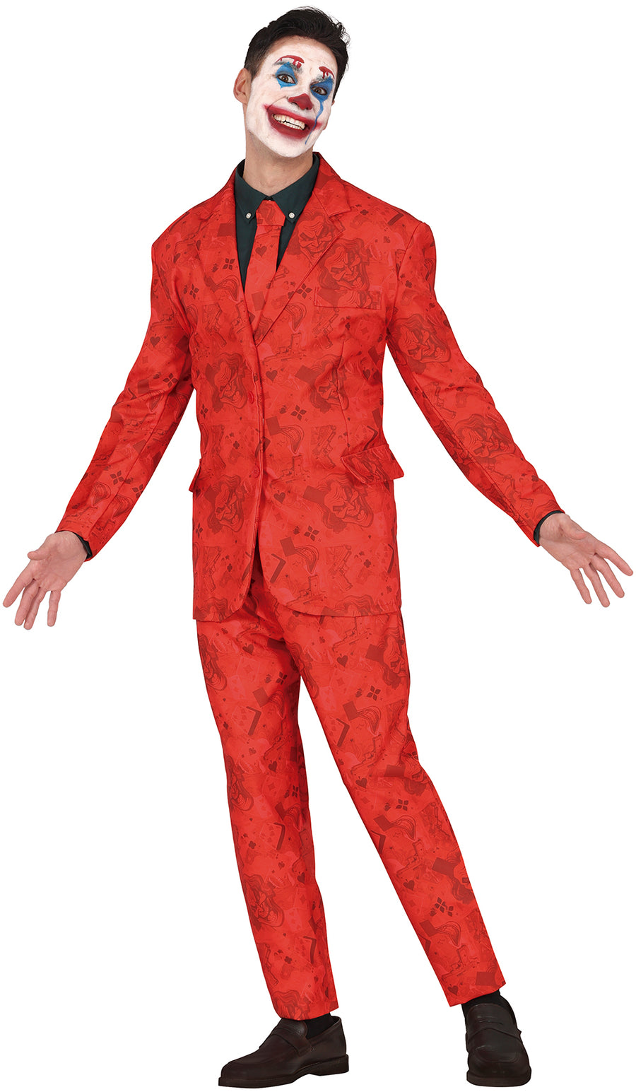 Horror Clown Anzug für Herren rot