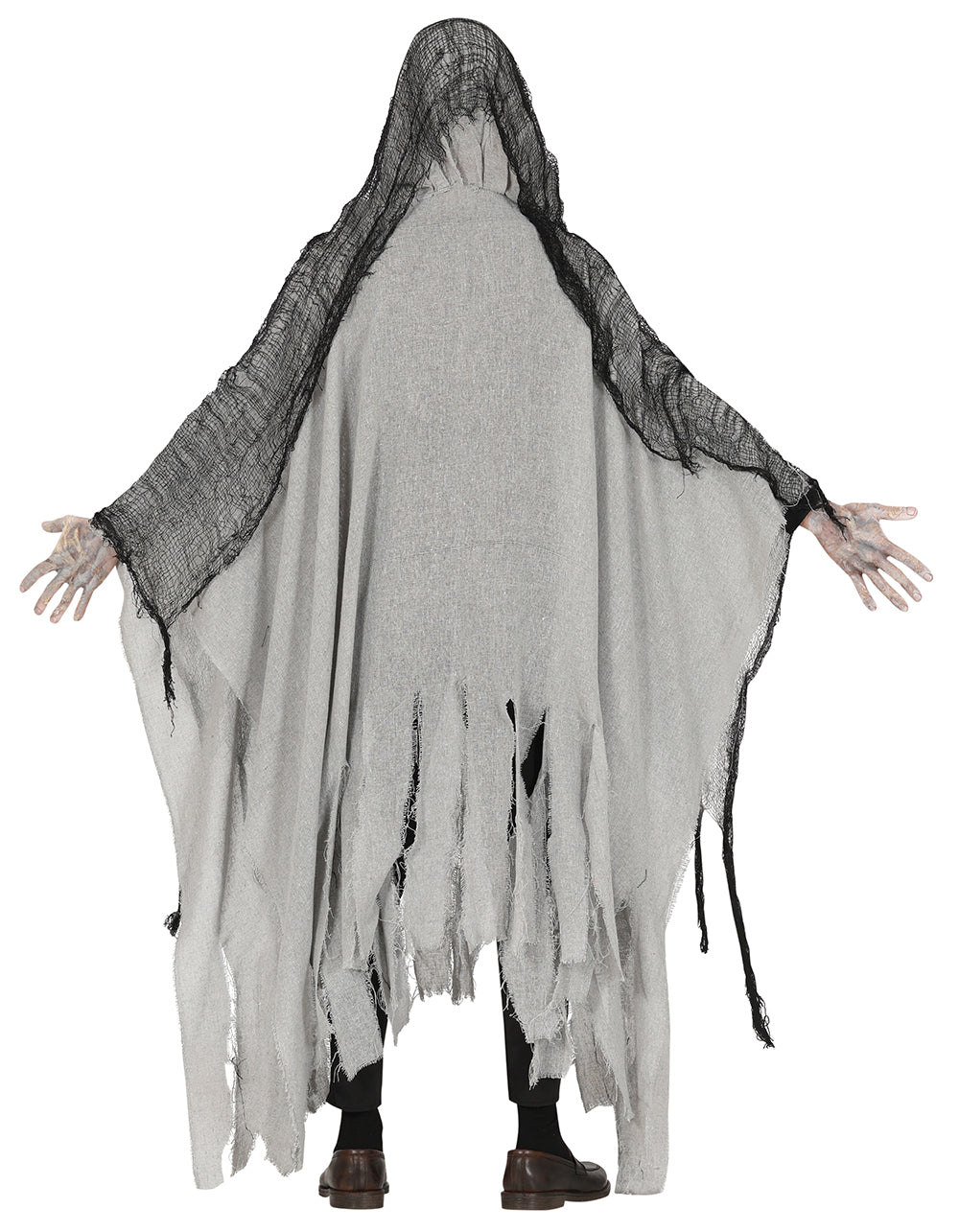 GP88883 – Gespenstisches Kostüm Schwarze Gra – Größe: 52 - 54 (L) – Farbe: Grau