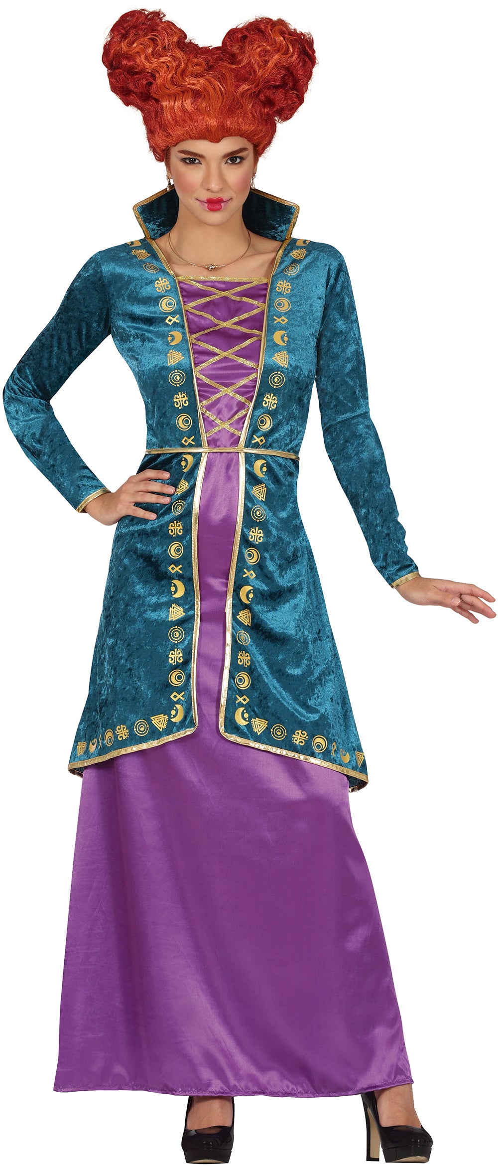 GP88890 – Hexe Magisches Halloween Kleid – Größe: 36 - 38 (S), 38 - 40 (M), 42 - 44 (L) – Farbe: Grün