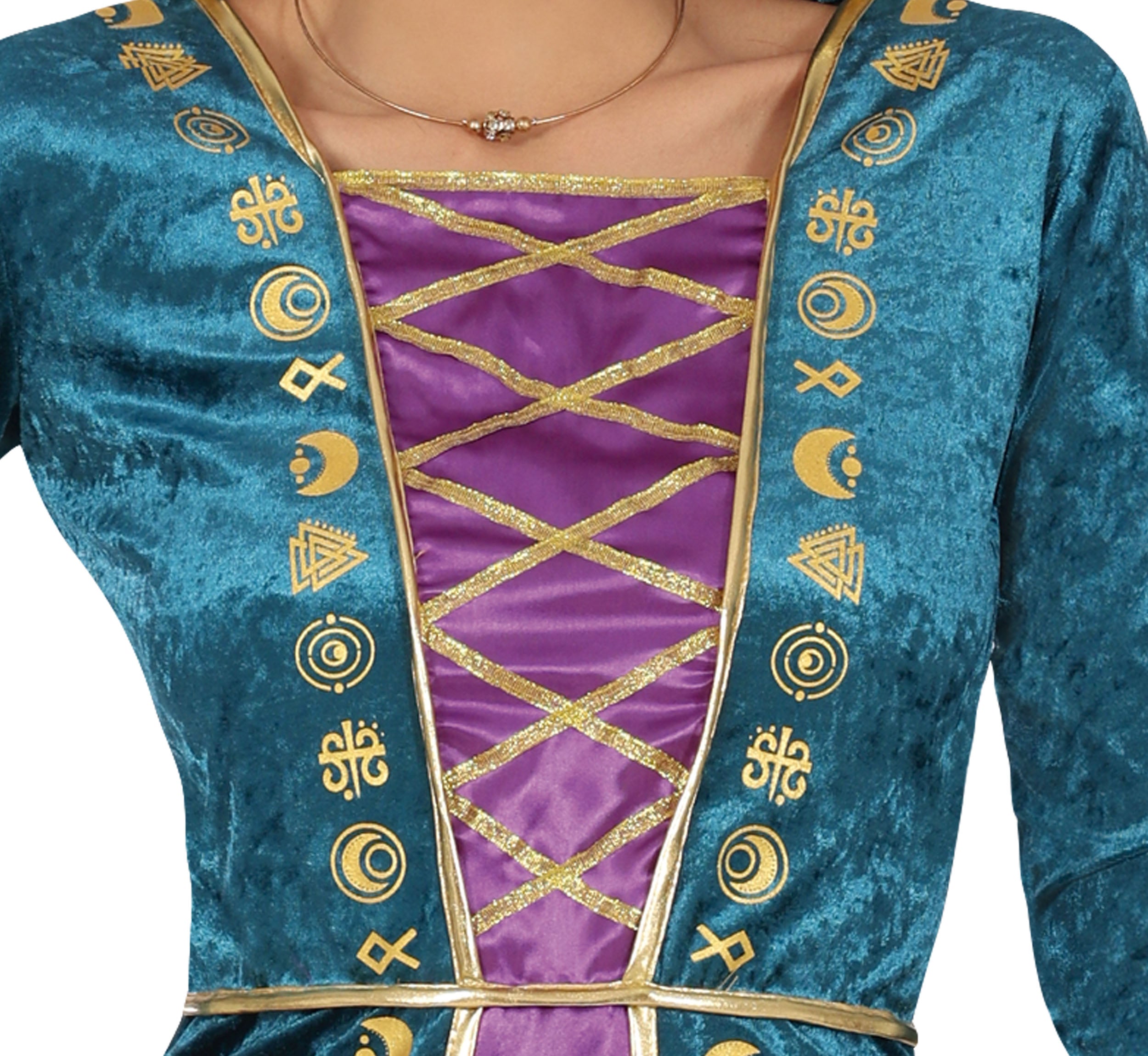 GP88890 – Hexe Magisches Halloween Kleid – Größe: 36 - 38 (S), 38 - 40 (M), 42 - 44 (L) – Farbe: Grün