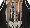 GP88893 – Skelett Halloween Poncho Kostüm – Größe: 42 - 44 (L) – Farbe: Schwarz