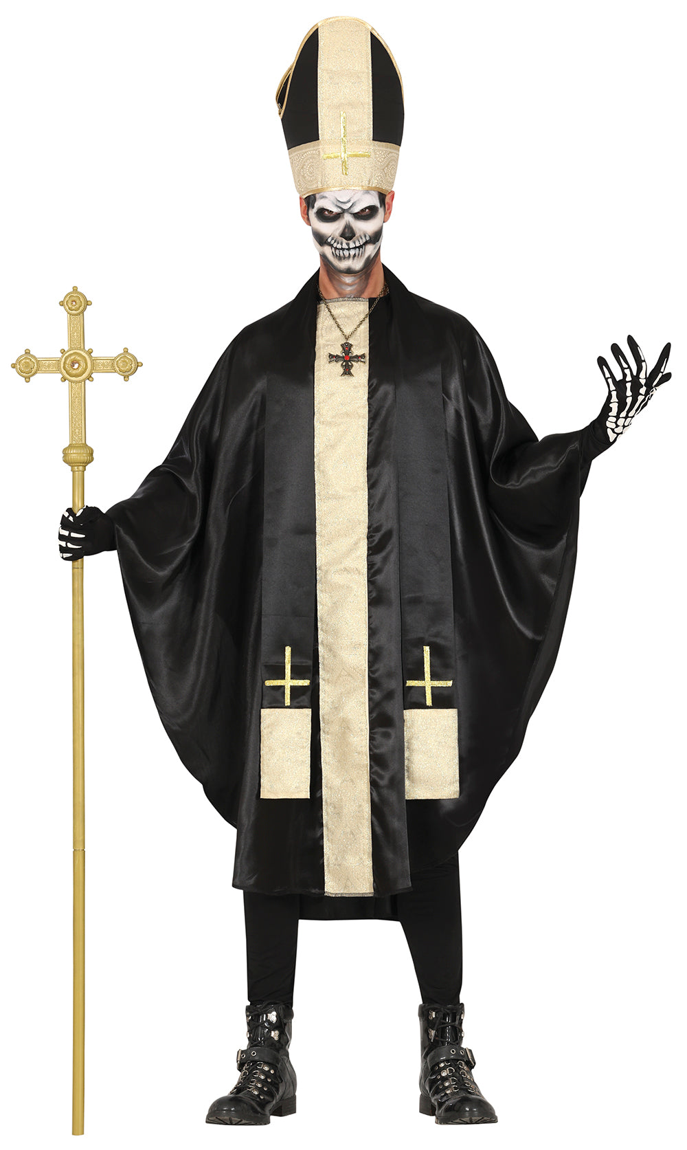 GP88894 – Halloween Papst Kostüm Pontifex Maximus – Größe: 52 - 54 (L) – Farbe: Schwarz