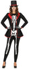 GP88896 – Skelett Halloween Kostüm Jacke – Größe: 36 - 38 (S), 38 - 40 (M), 42 - 44 (L) – Farbe: Schwarz