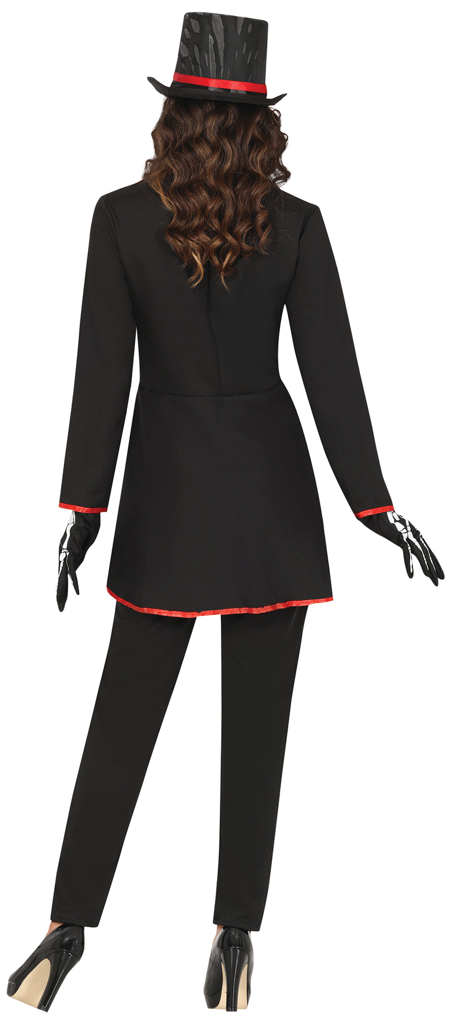 GP88896 – Skelett Halloween Kostüm Jacke – Größe: 36 - 38 (S), 38 - 40 (M), 42 - 44 (L) – Farbe: Schwarz, Ansicht 2