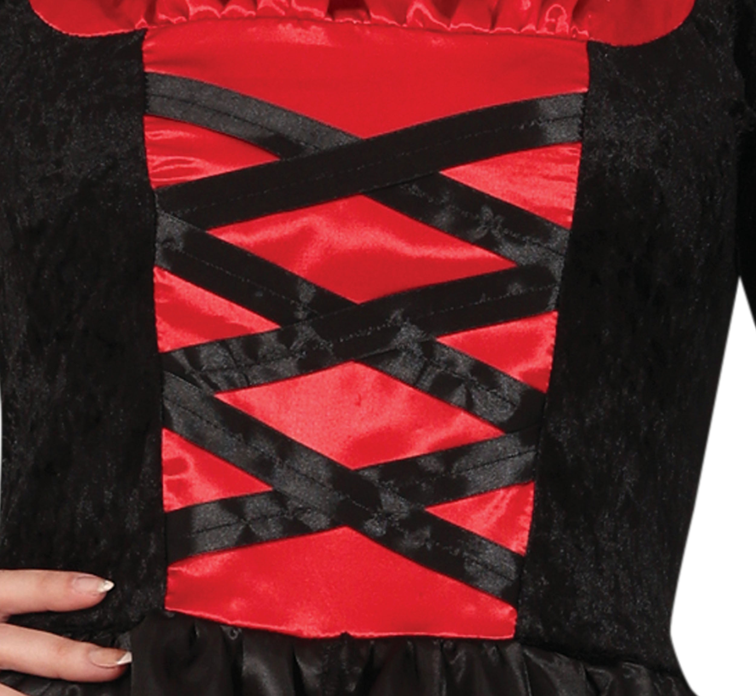 GP88905 – Vampir Königin Halloween Kostüm – Größe: 36 - 38 (S), 38 - 40 (M), 42 - 44 (L) – Farbe: Rot