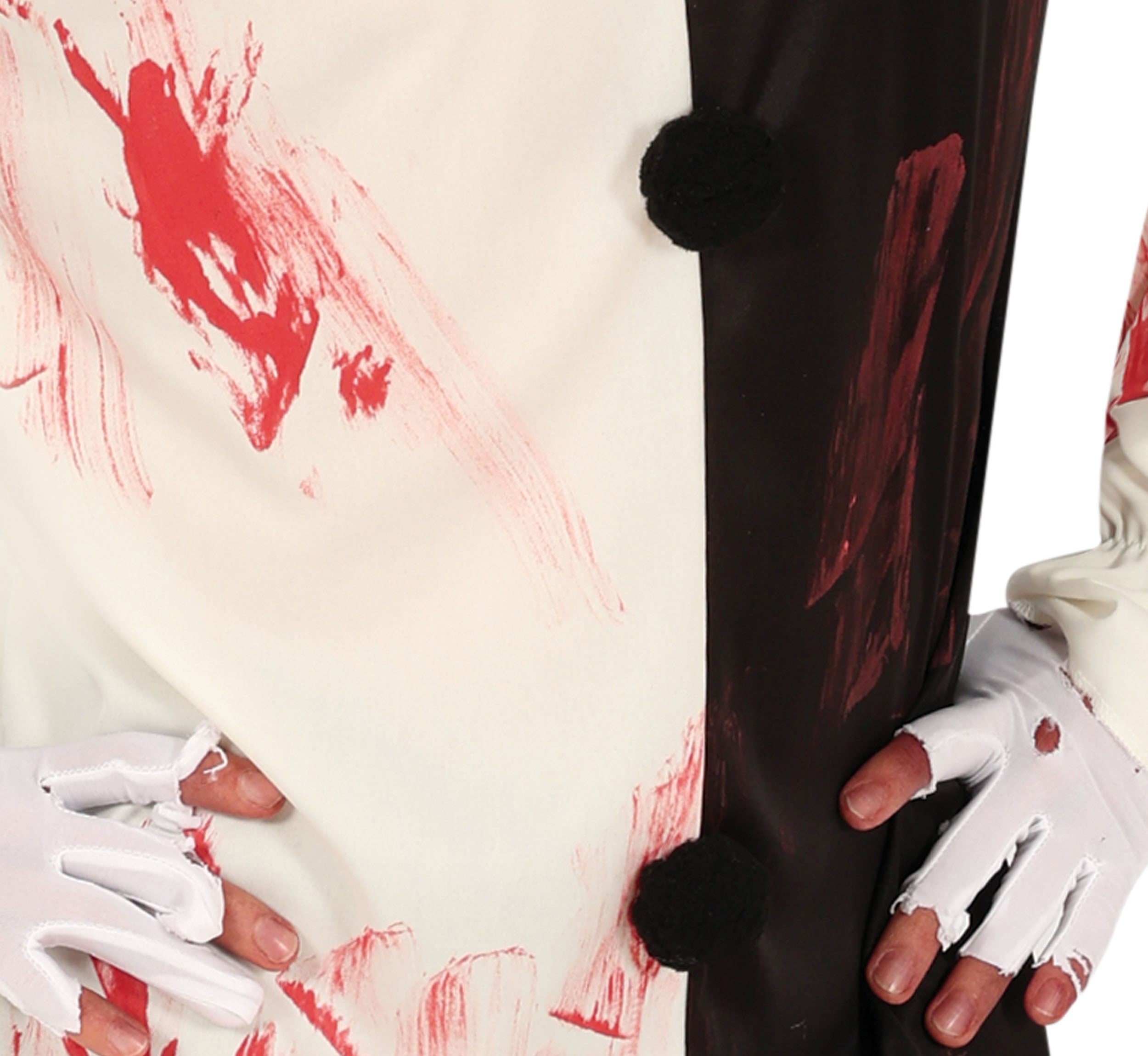 GP88914 – Clown Halloween Kostüm Furchterregend – Größe: 48 - 50 (M), 52 - 54 (L) – Farbe: Weiß