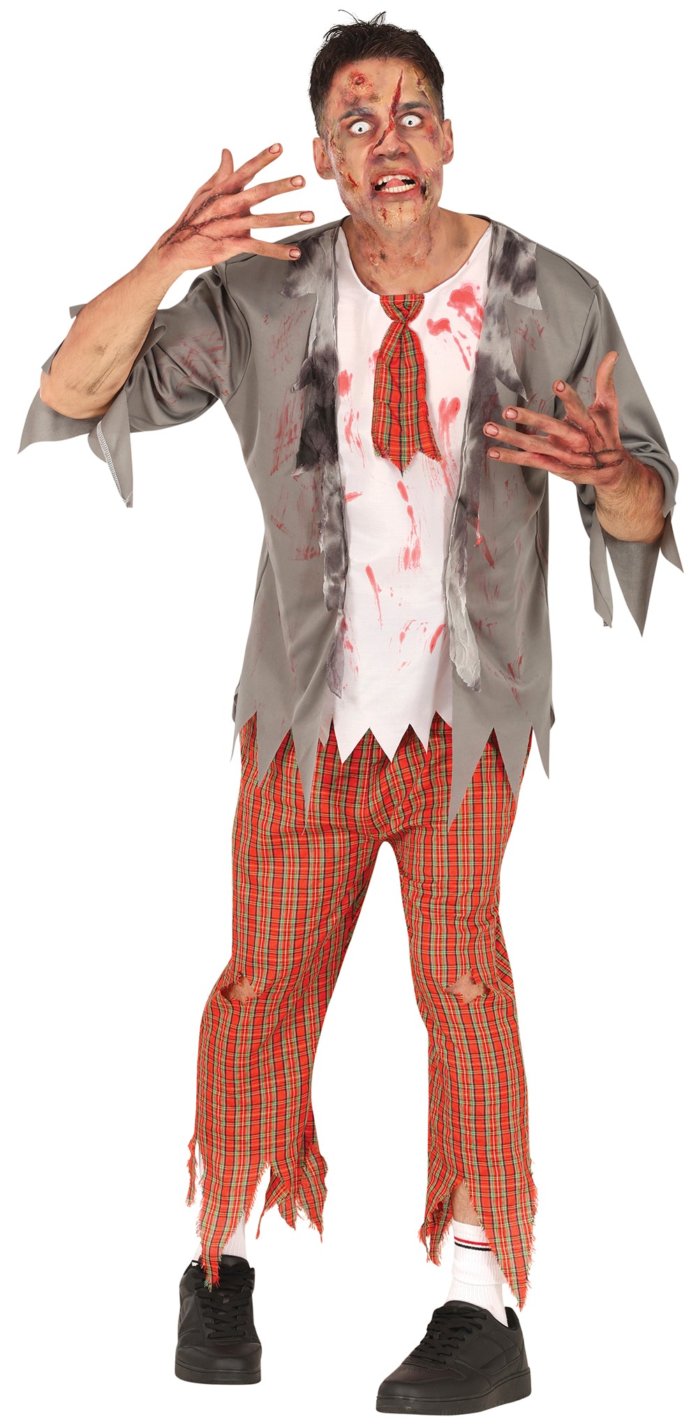 GP88916 – Zombie Halloween Horror Kostüm Unheimliche – Größe: 48 - 50 (M), 52 - 54 (L) – Farbe: Grau
