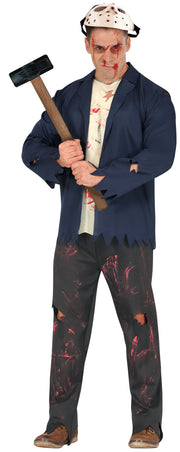 Slasher Killer Kostüm für Herren mit Maske, Bild 1