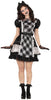 GP88925 – Halloween Puppenkostüm Kariert – Größe: 36 - 38 (S), 38 - 40 (M), 42 - 44 (L) – Farbe: Schwarz