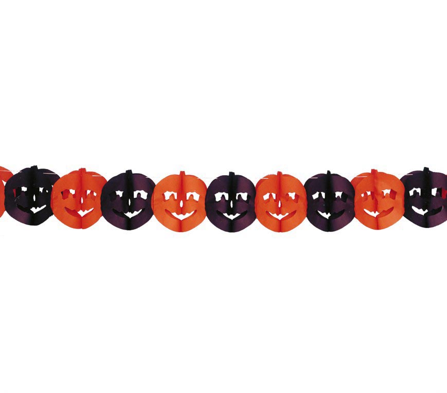 GP8892 – Halloween Kürbis Girlande Dekoration – Farbe: Orange