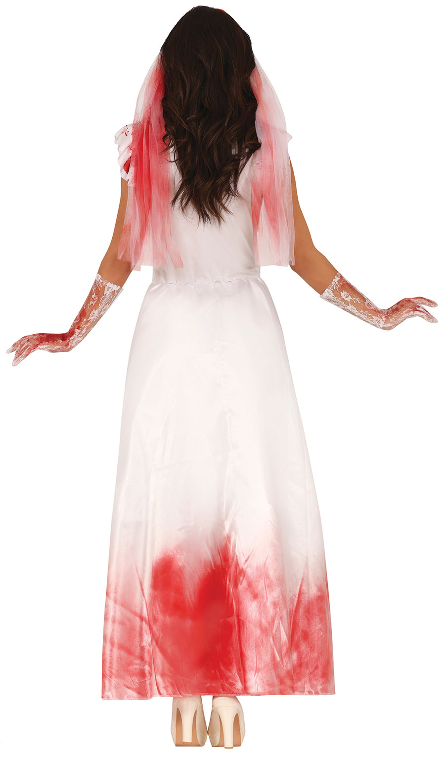 GP88930 – Halloween Braut Spuk Gewand Zombie – Größe: 36 - 38 (S), 38 - 40 (M), 42 - 44 (L) – Farbe: Weiß, Ansicht 2