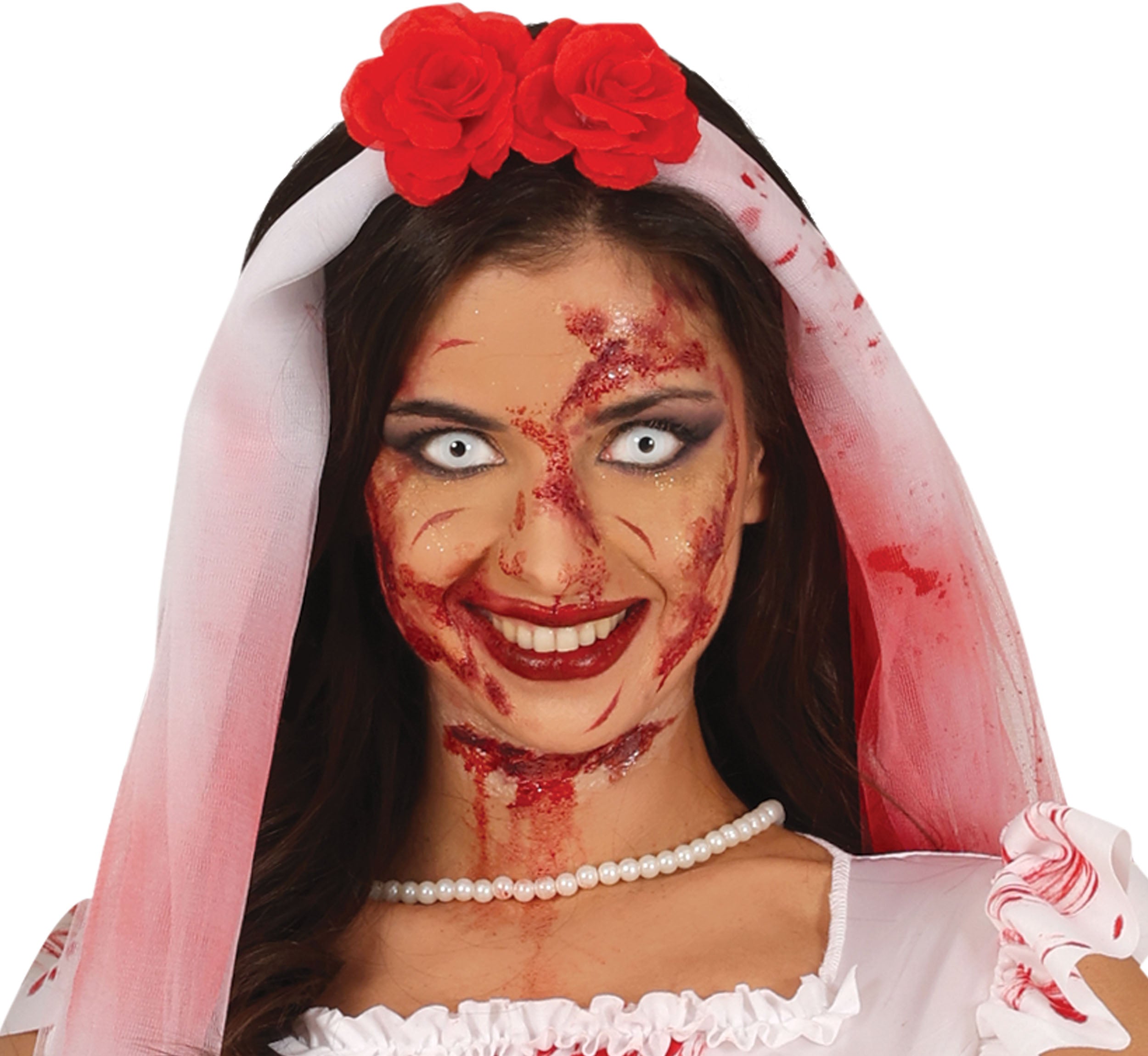 GP88930 – Halloween Braut Spuk Gewand Zombie – Größe: 36 - 38 (S), 38 - 40 (M), 42 - 44 (L) – Farbe: Weiß