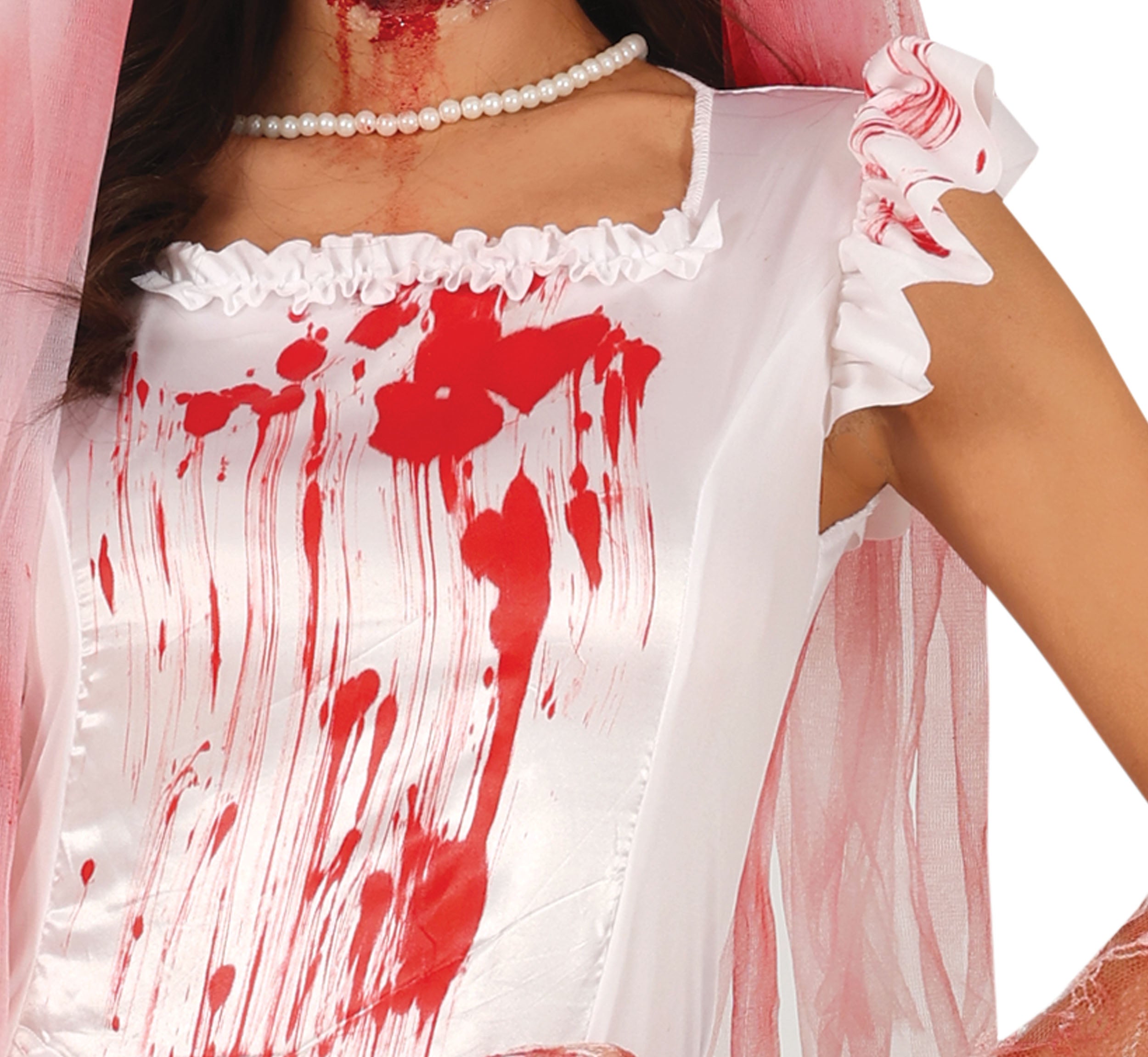 GP88930 – Halloween Braut Spuk Gewand Zombie – Größe: 36 - 38 (S), 38 - 40 (M), 42 - 44 (L) – Farbe: Weiß
