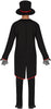 GP88936 – Skelett Halloween Anzug Schwarz Rot – Größe: 46 - 48 (S), 48 - 50 (M), 52 - 54 (L) – Farbe: Schwarz