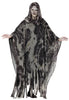 GP88939 – Gespenst Halloween Kapuzenkostüm Tunika – Größe: 52 - 54 (L) – Farbe: Grau