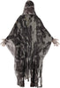 GP88939 – Gespenst Halloween Kapuzenkostüm Tunika – Größe: 52 - 54 (L) – Farbe: Grau