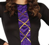 GP88942 – Hexe Halloween Kostüm Lila Schwarz – Größe: 36 - 38 (S), 38 - 40 (M), 42 - 44 (L) – Farbe: Schwarz