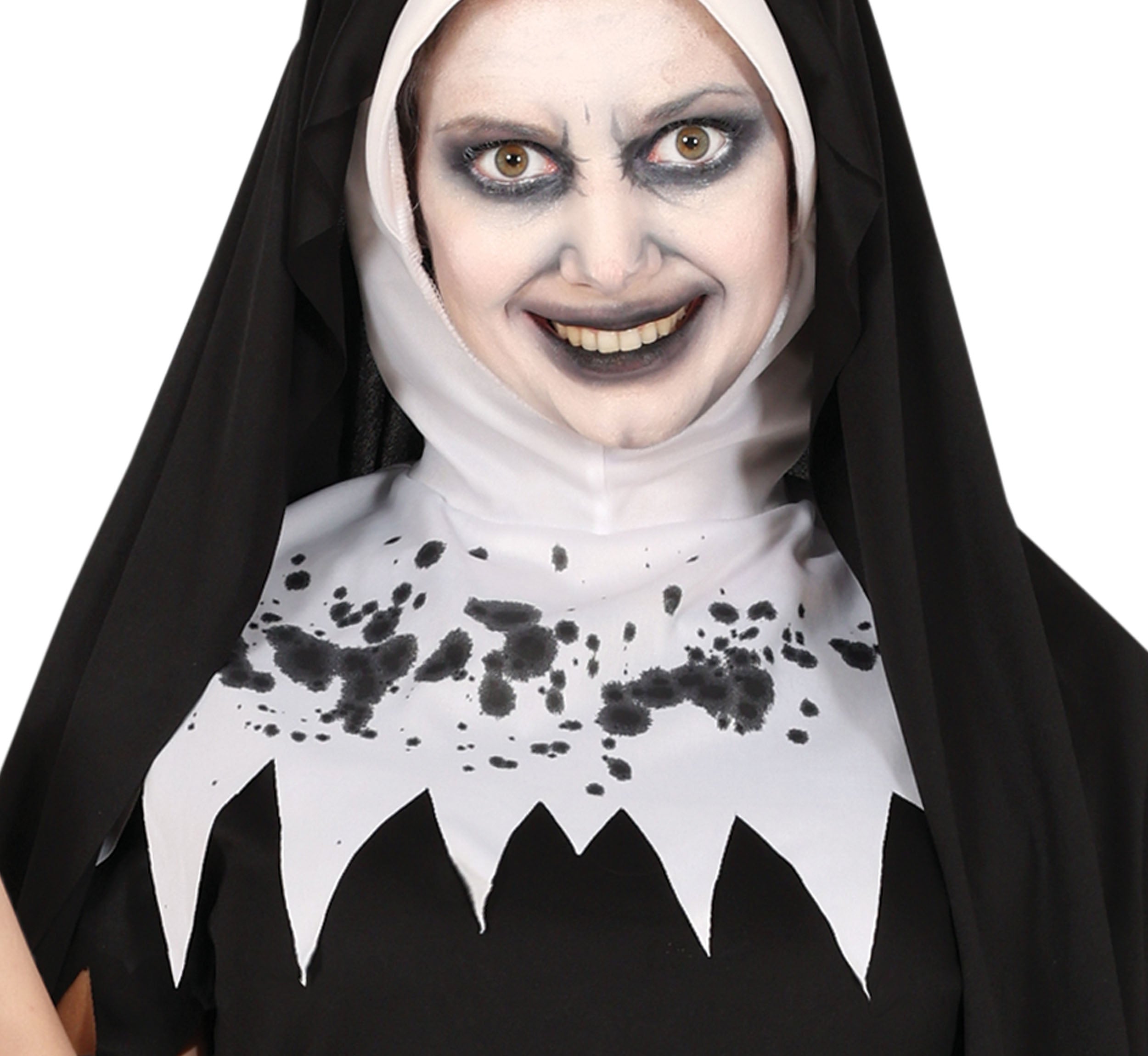 GP88949 – Nonne Halloween Gruselgewand Schwarz – Größe: 36 - 38 (S), 38 - 40 (M), 42 - 44 (L) – Farbe: Schwarz