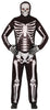 GP88955 – Skelett Halloween Kapuzenanzug Kostüm – Größe: 48 - 50 (M), 52 - 54 (L) – Farbe: Schwarz