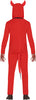GP88957 – Halloween Dämon Kapuzenoutfit – Größe: 48 - 50 (M), 52 - 54 (L) – Farbe: Rot