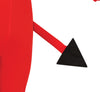 GP88957 – Halloween Dämon Kapuzenoutfit – Größe: 48 - 50 (M), 52 - 54 (L) – Farbe: Rot