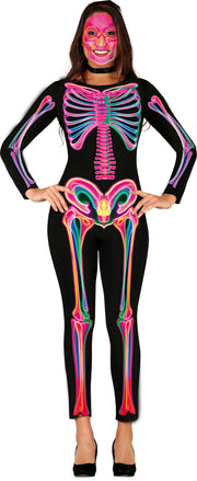 Neon Skelett Kostüm für Damen, Bild 1