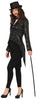 GP88964 – Pailletten Frack Schwarz Partyjacke – Größe: 38 - 40 (M), 42 - 44 (L) – Farbe: Schwarz