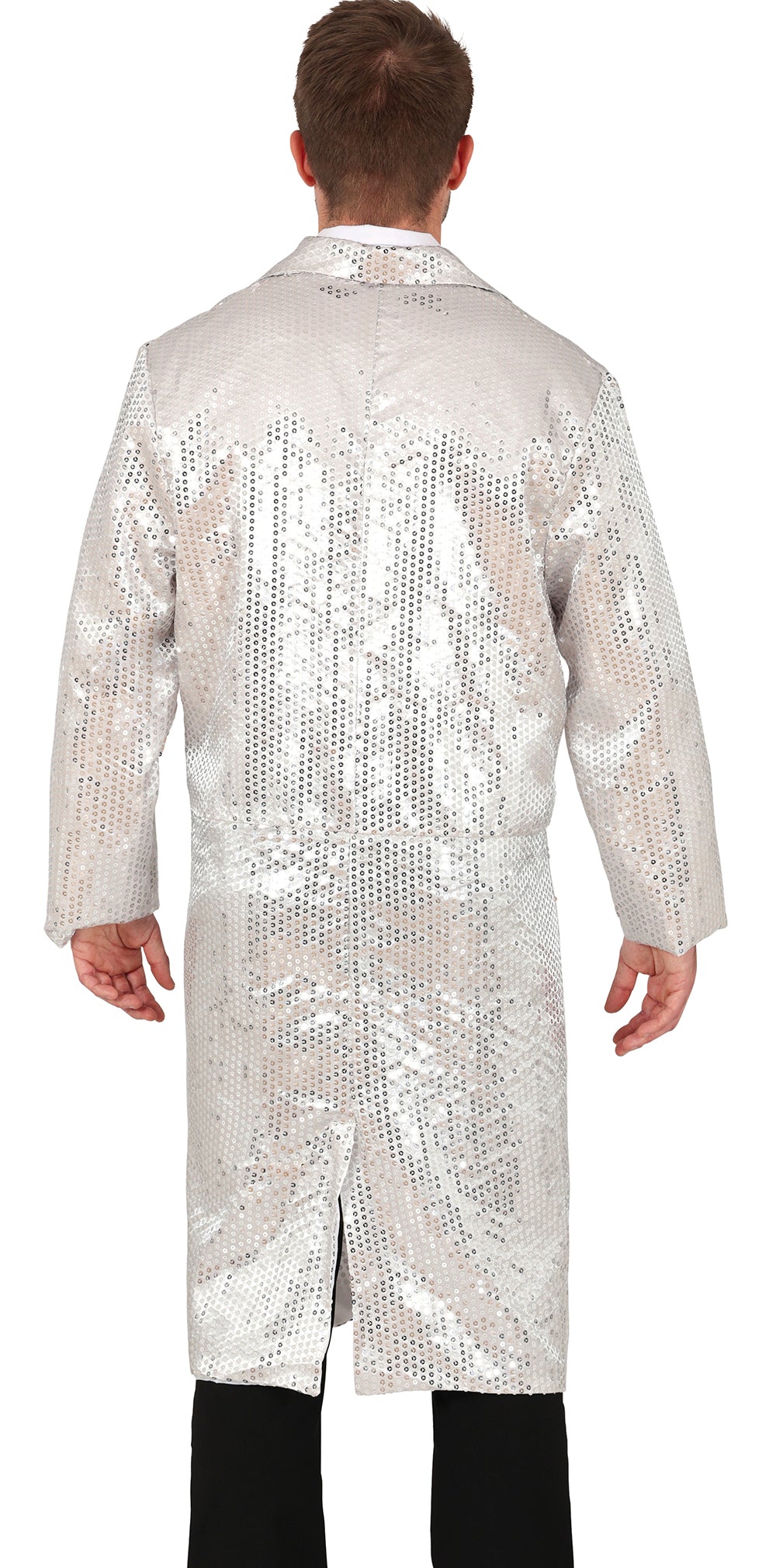 GP88973 – Pailletten Frack Silber Glanz – Größe: 48 - 50 (M), 52 - 54 (L) – Farbe: Silber