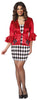 GP88975 – Superheld Abenteuerfigur Kostüm Harlekin – Größe: 38 - 40 (M), 42 - 44 (L), 36 - 38 (S), 44 - 46 (XL) – Farbe: Rot