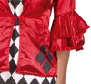 GP88975 – Superheld Abenteuerfigur Kostüm Harlekin – Größe: 38 - 40 (M), 42 - 44 (L), 36 - 38 (S), 44 - 46 (XL) – Farbe: Rot