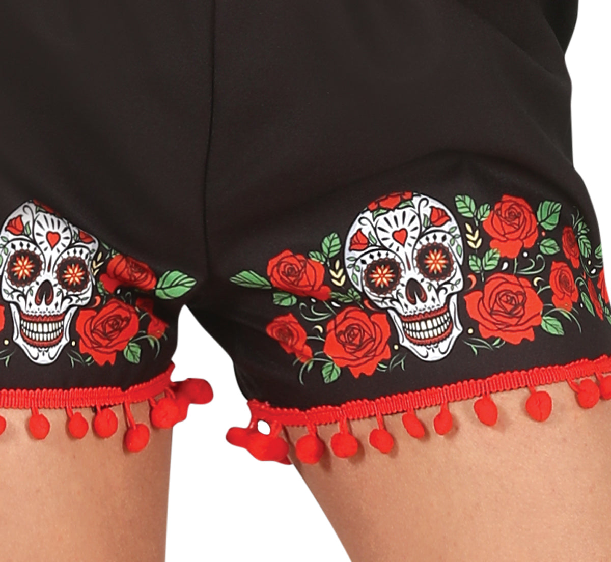 GP88982 – Tag Der Toten Catrina Halloween – Größe: 36 - 38 (S), 38 - 40 (M), 42 - 44 (L) – Farbe: Schwarz / Weiß