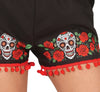 GP88982 – Tag Der Toten Catrina Halloween – Größe: 36 - 38 (S), 38 - 40 (M), 42 - 44 (L) – Farbe: Schwarz / Weiß