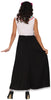GP88985 – Tag Der Toten Eleganz Catrina Stil – Größe: 38 - 40 (M), 42 - 44 (L) – Farbe: Schwarz / Weiß