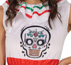 GP88985 – Tag Der Toten Eleganz Catrina Stil – Größe: 38 - 40 (M), 42 - 44 (L) – Farbe: Schwarz / Weiß
