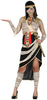 GP88992 – Aegyptische Koenigin Halloween Kostuem – Größe: 38 - 40 (M), 42 - 44 (L) – Farbe: Weiß / Schwarz