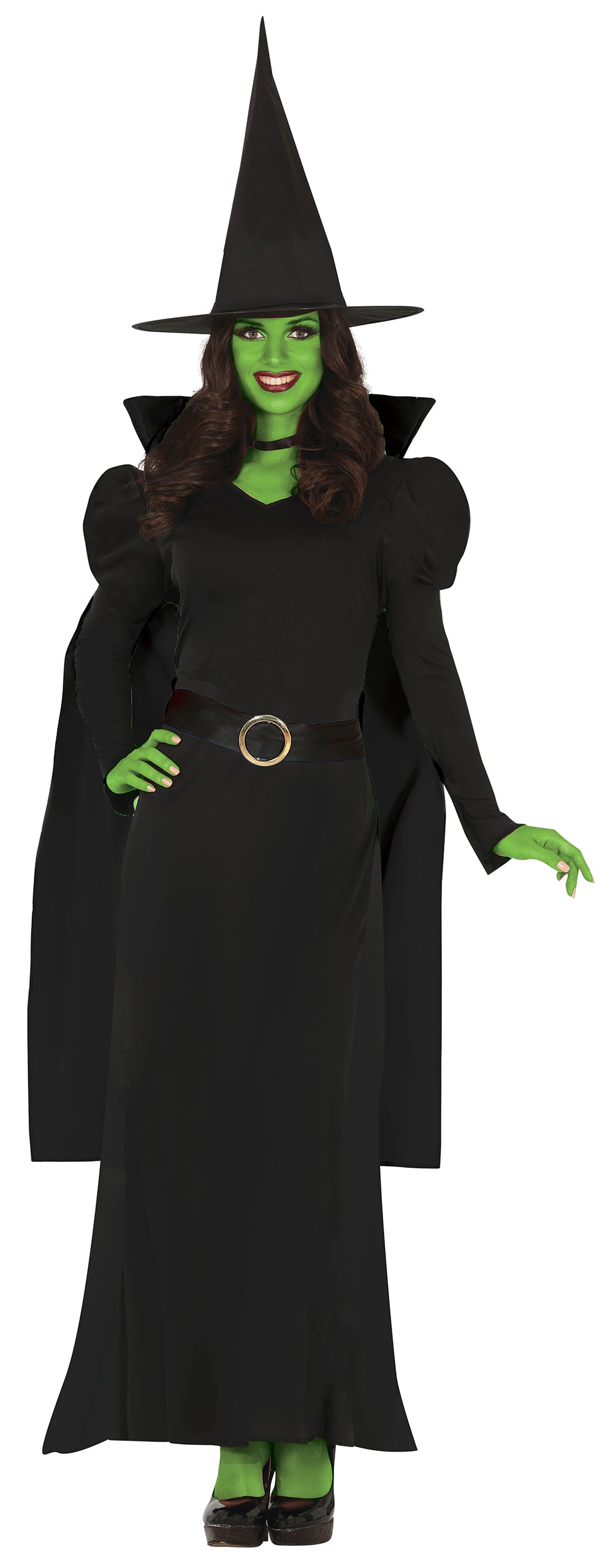 GP89000 – Hexen Halloween Outfit Magische – Größe: 38 - 40 (M), 42 - 44 (L) – Farbe: Schwarz
