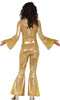 GP89002 – Disco Glamour Outfit Goldene Glanzoptik – Größe: 36 - 38 (S), 38 - 40 (M), 42 - 44 (L) – Farbe: Gold