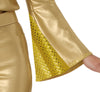 GP89002 – Disco Glamour Outfit Goldene Glanzoptik – Größe: 36 - 38 (S), 38 - 40 (M), 42 - 44 (L) – Farbe: Gold