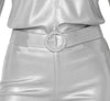 GP89005 – Disco Königin 70s Kostüm Glamour – Größe: 36 - 38 (S), 38 - 40 (M), 42 - 44 (L) – Farbe: Silber