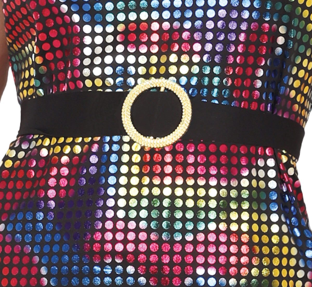 GP89010 – Disco Glamour 70s Style Bunte – Größe: 36 - 38 (S), 38 - 40 (M), 42 - 44 (L) – Farbe: Mehrfarbig