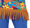 GP89013 – Hippie Blumen Reigen Karnevalskostüm – Größe: 36 - 38 (S), 38 - 40 (M), 42 - 44 (L) – Farbe: Mehrfarbig