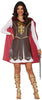 GP89021 – Roemische Kriegerin Kostuem Karneval – Größe: 36 - 38 (S), 38 - 40 (M), 42 - 44 (L) – Farbe: Braun / Weiß
