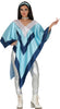 GP89030 – Mexiko Karneval Poncho Erwachsene – Größe: 42 - 44 (L) – Farbe: Blau