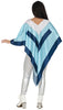 GP89030 – Mexiko Karneval Poncho Erwachsene – Größe: 42 - 44 (L) – Farbe: Blau