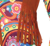 GP89033 – Hippie Kostüm Buntes Festival Karneval – Größe: 36 - 38 (S), 38 - 40 (M), 42 - 44 (L) – Farbe: Mehrfarbig